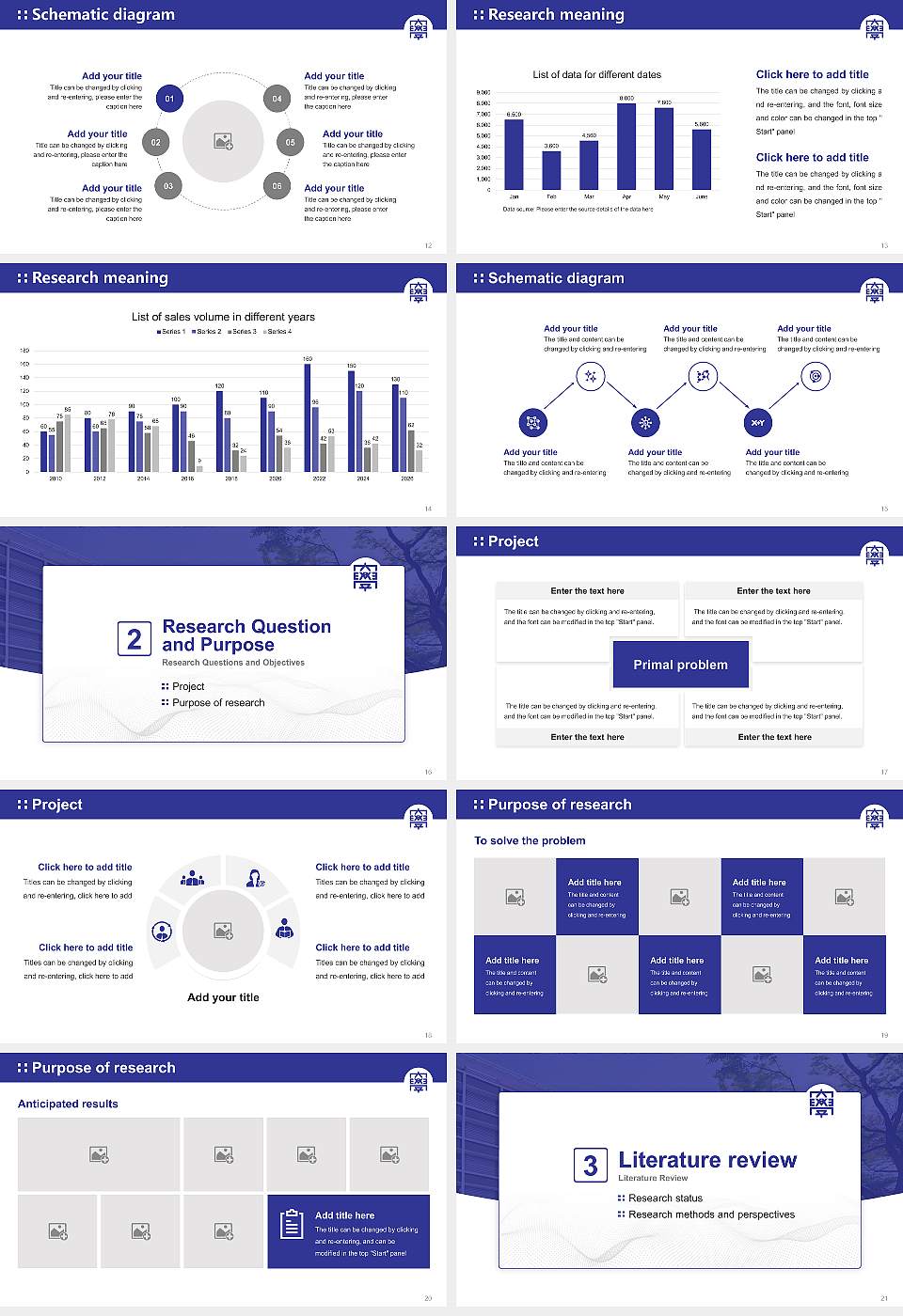 Azabu University Graduation Thesis Defense PPT Template16:9 ratio PPT effect preview image3