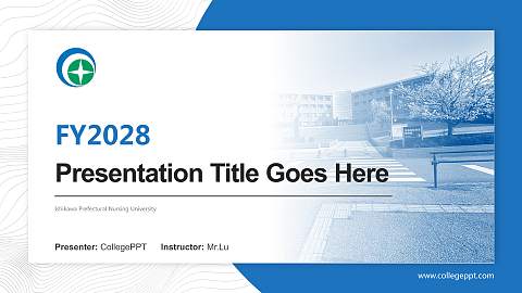 Ishikawa Prefectural Nursing University Academic Presentation/Research Findings Report PPT Template