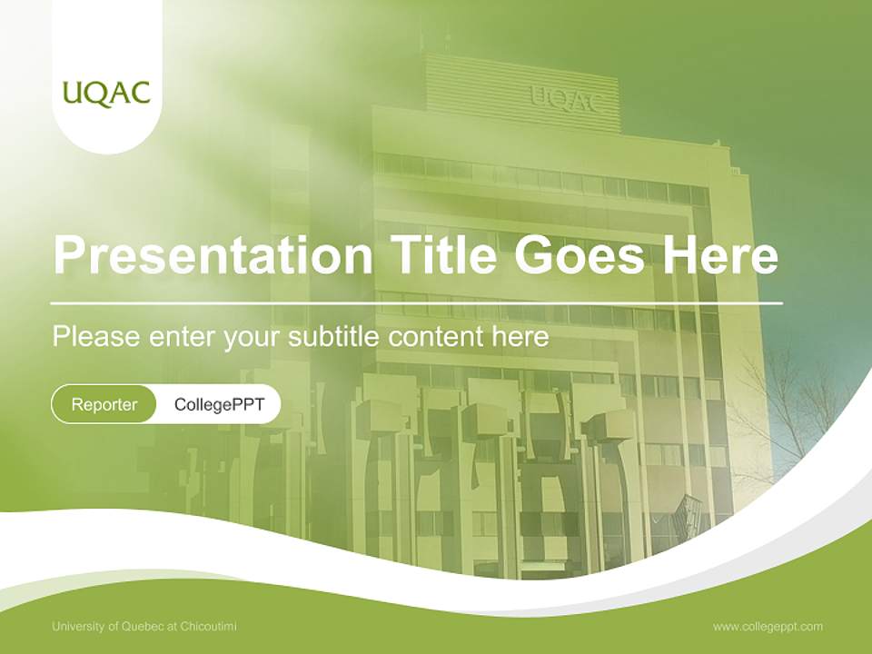 University of Quebec at Chicoutimi Lecture Sharing and Networking Event PPT Template4:3 ratio PPT effect preview image4