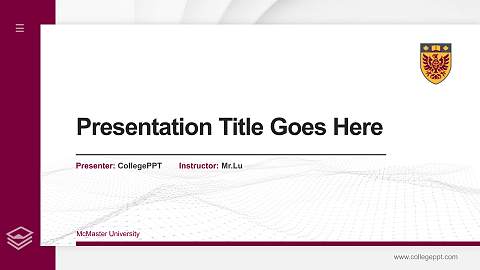 McMaster University Thesis Proposal/Graduation Defense PPT Template