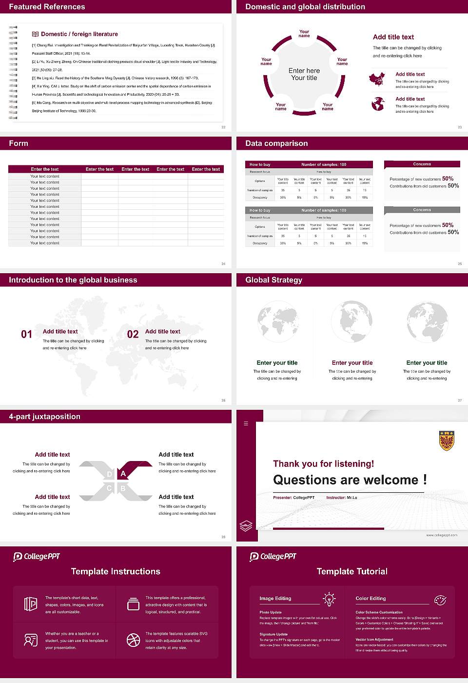 McMaster University Thesis Proposal/Graduation Defense PPT Template16:9 ratio PPT effect preview image4