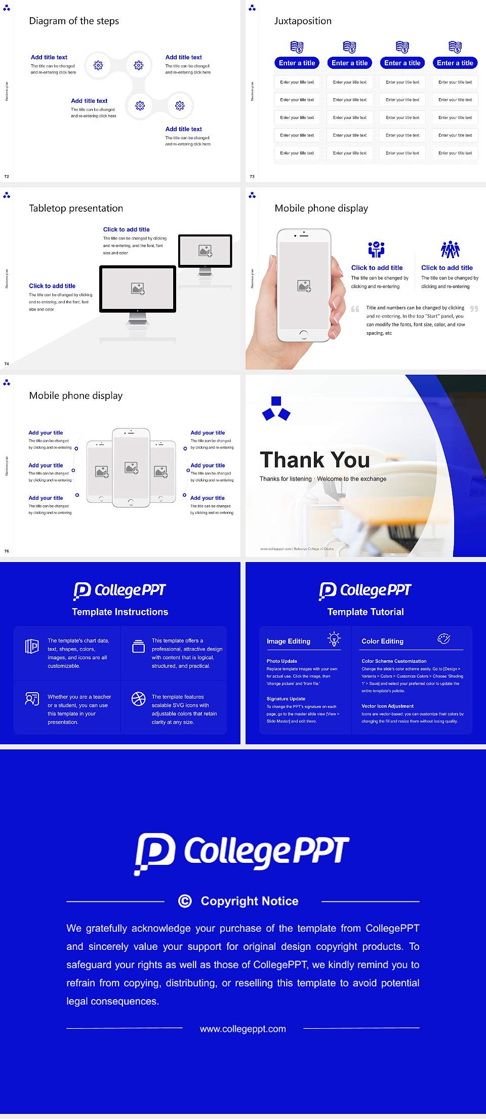 Butsuryo College of Osaka Competition/Entrepreneurship Contest PPT Template4:3 ratio PPT effect preview image9
