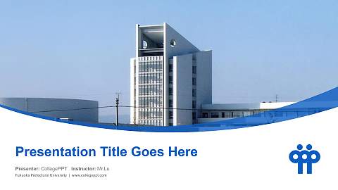 Fukuoka Prefectural University Course/Courseware Creation PPT Template