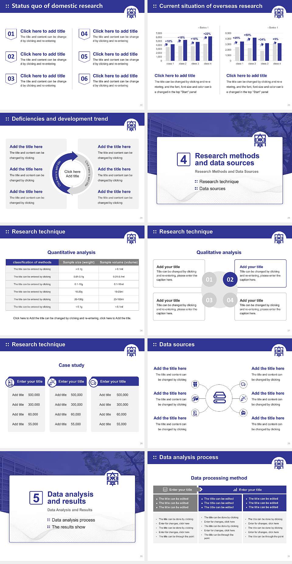 Azabu University Graduation Thesis Defense PPT Template4:3 ratio PPT effect preview image4