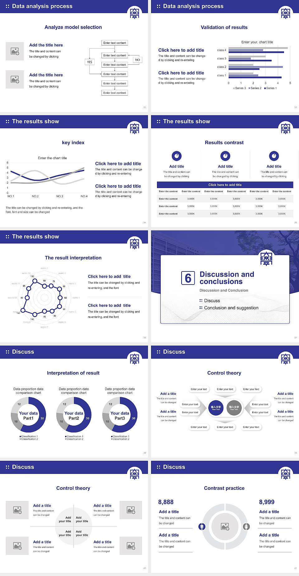 Azabu University Graduation Thesis Defense PPT Template4:3 ratio PPT effect preview image5
