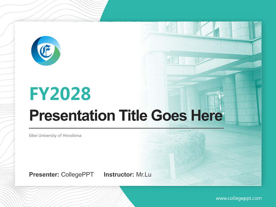 Eikei University of Hiroshima Academic Presentation/Research Findings Report PPT Template4:3 ratio PPT effect preview image5