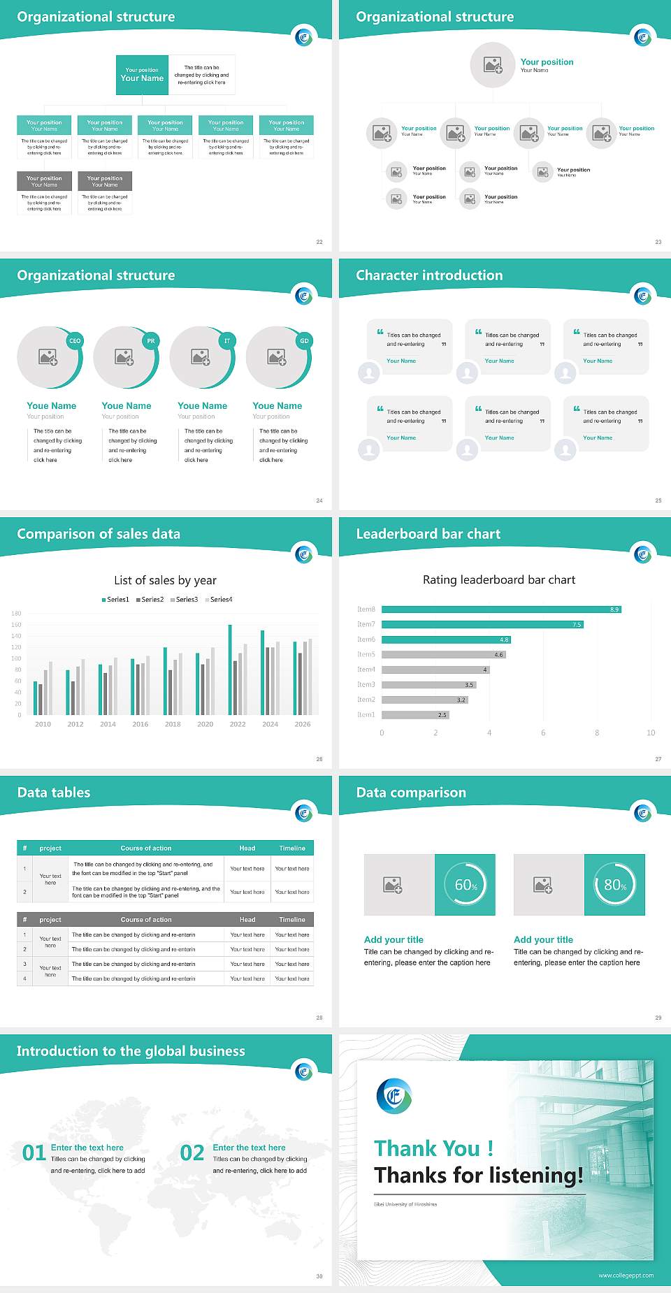 Eikei University of Hiroshima Academic Presentation/Research Findings Report PPT Template4:3 ratio PPT effect preview image4