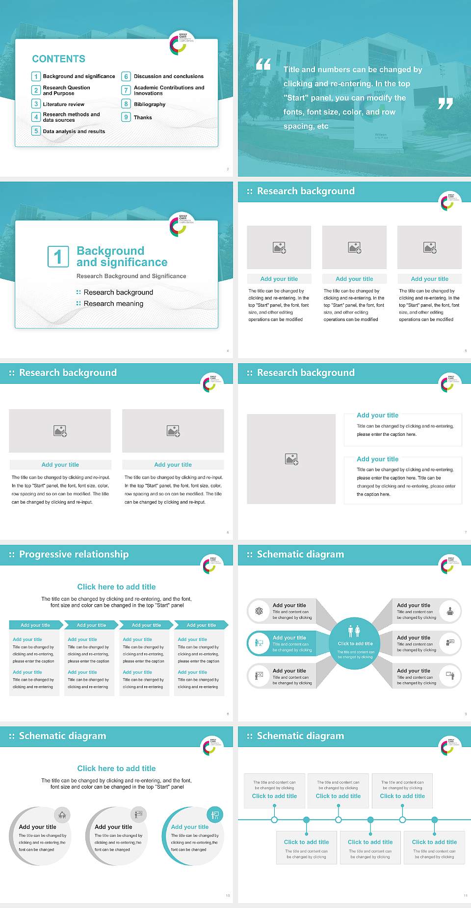 Emily Carr University of Art and Design Graduation Thesis Defense PPT Template4:3 ratio PPT effect preview image2