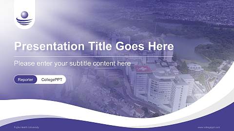 Fujita Health University Lecture Sharing and Networking Event PPT Template