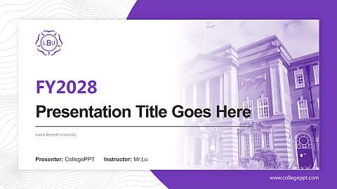 Leeds Beckett University Academic Presentation/Research Findings Report PPT Template