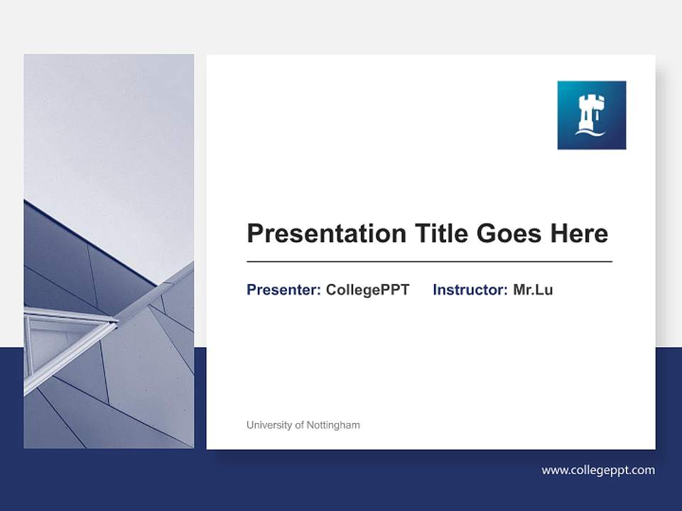 University of Nottingham General Purpose PPT Template4:3 ratio PPT effect preview image6