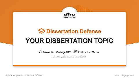 Digital Hollywood University Graduation Thesis Defense PPT Template