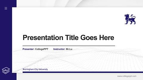 Birmingham City University Thesis Proposal/Graduation Defense PPT Template