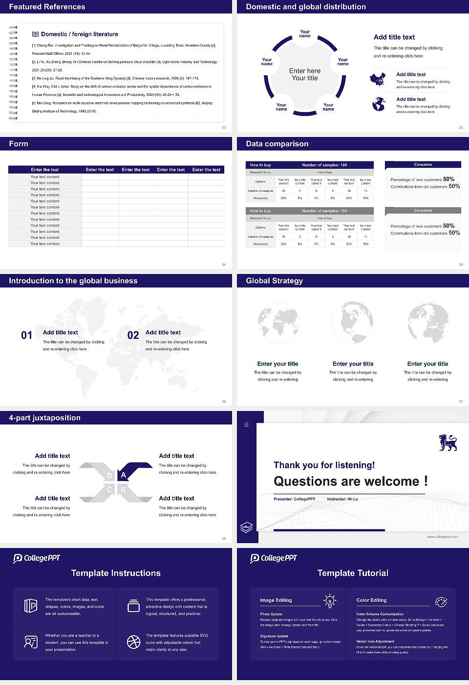 Birmingham City University Thesis Proposal/Graduation Defense PPT Template16:9 ratio PPT effect preview image4