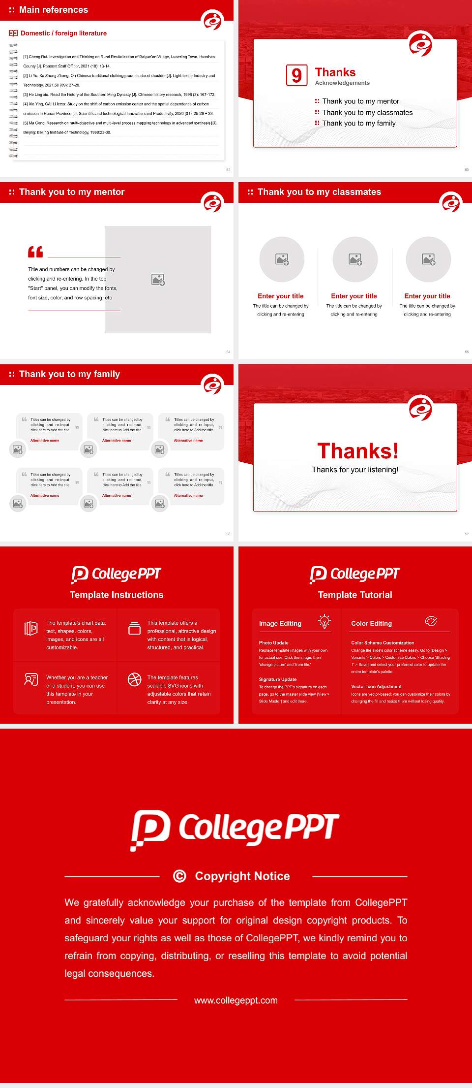 Gifu College of Nursing Graduation Thesis Defense PPT Template4:3 ratio PPT effect preview image7