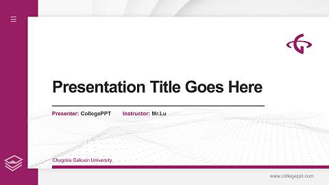 Chugoku Gakuen University Thesis Proposal/Graduation Defense PPT Template