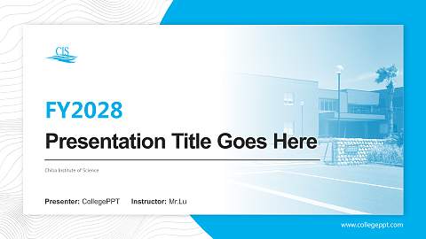 Chiba Institute of Science Academic Presentation/Research Findings Report PPT Template