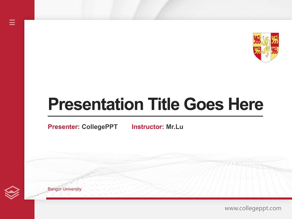 Bangor University Thesis Proposal/Graduation Defense PPT Template4:3 ratio PPT effect preview image5