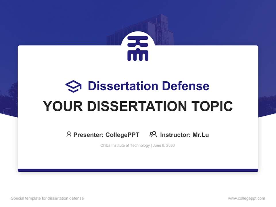 Chiba Institute of Technology Graduation Thesis Defense PPT Template4:3 ratio PPT effect preview image7