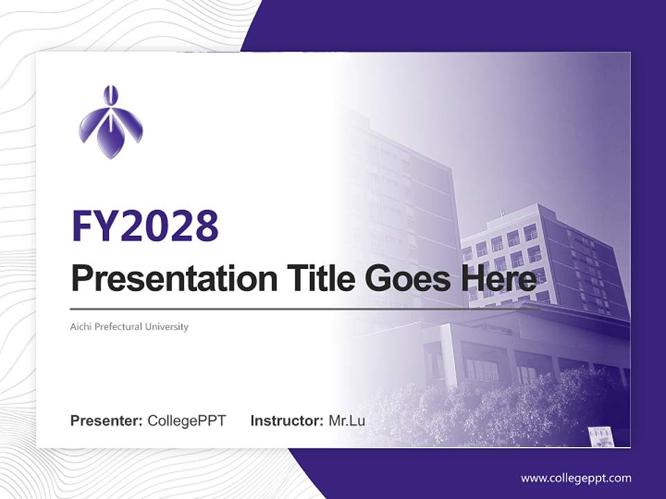 Aichi Prefectural University Academic Presentation/Research Findings Report PPT Template4:3 ratio PPT effect preview image5