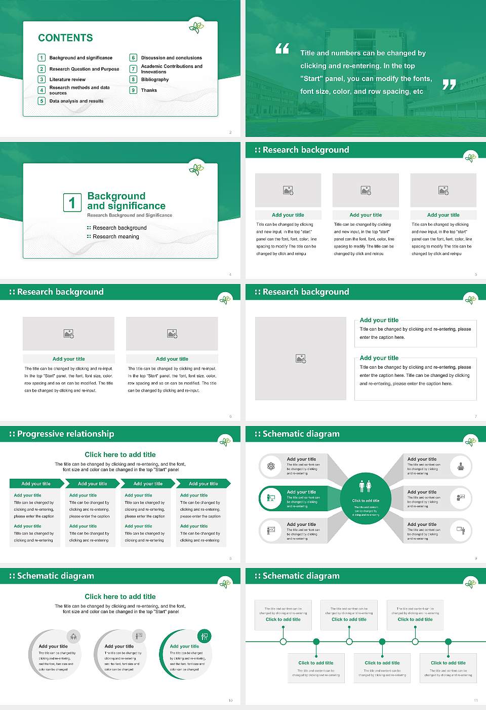 Fukuyama University Graduation Thesis Defense PPT Template16:9 ratio PPT effect preview image2