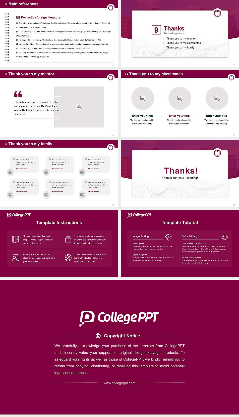 J. F. Oberlin University Graduation Thesis Defense PPT Template16:9 ratio PPT effect preview image7