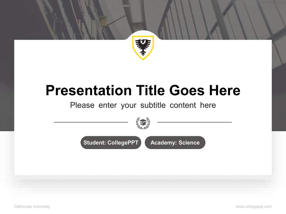 Dalhousie University National Scholarship Defense PPT Template4:3 ratio PPT effect preview image4