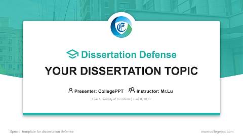 Eikei University of Hiroshima Graduation Thesis Defense PPT Template