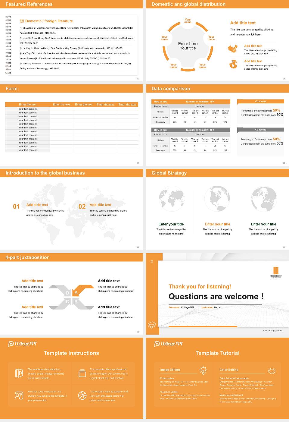 Aichi Toho University Thesis Proposal/Graduation Defense PPT Template16:9 ratio PPT effect preview image4