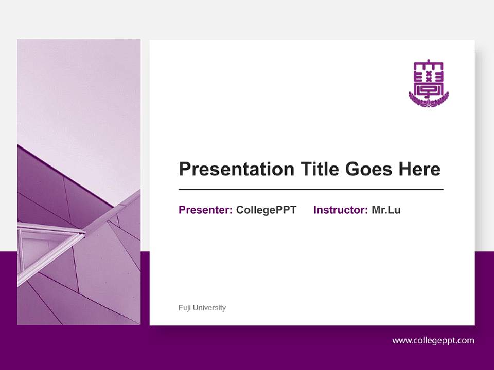 Fuji University General Purpose PPT Template4:3 ratio PPT effect preview image6