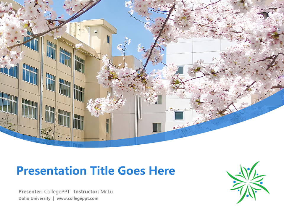 Doho University Course/Courseware Creation PPT Template_Slide preview image1