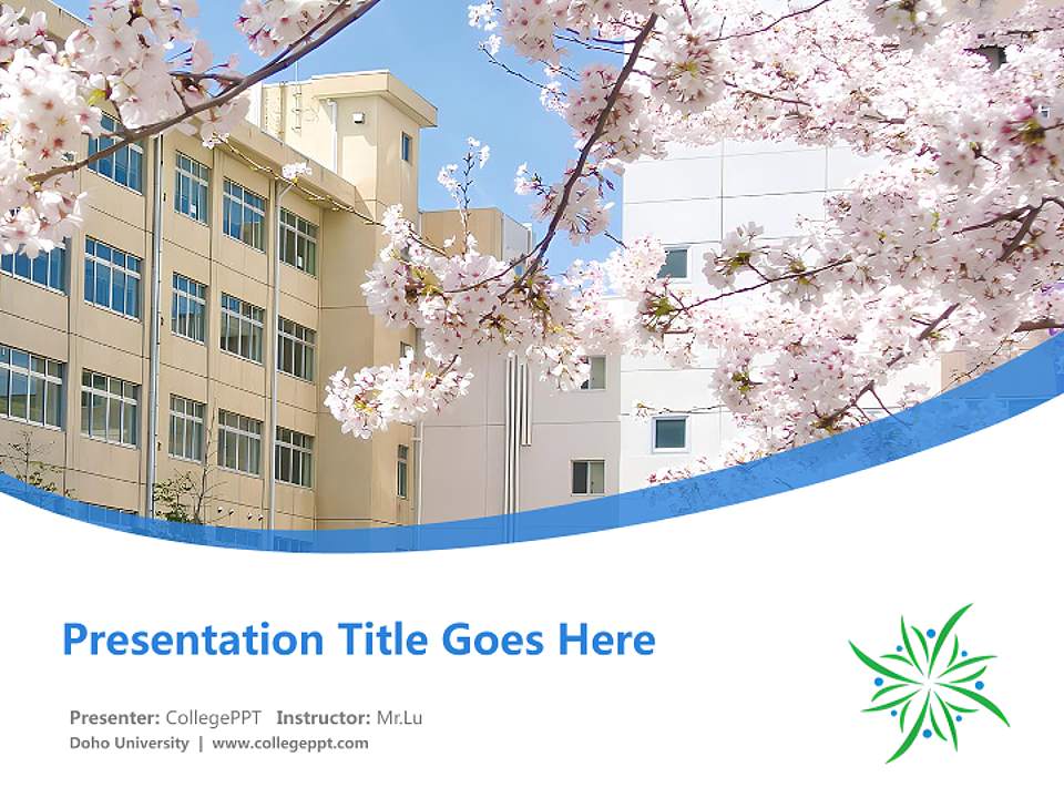 Doho University Course/Courseware Creation PPT Template4:3 ratio PPT effect preview image5