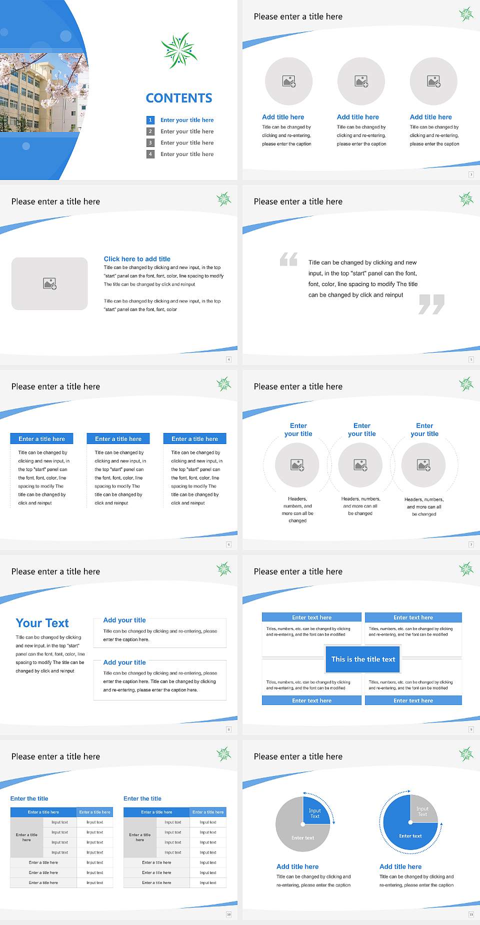 Doho University Course/Courseware Creation PPT Template4:3 ratio PPT effect preview image2
