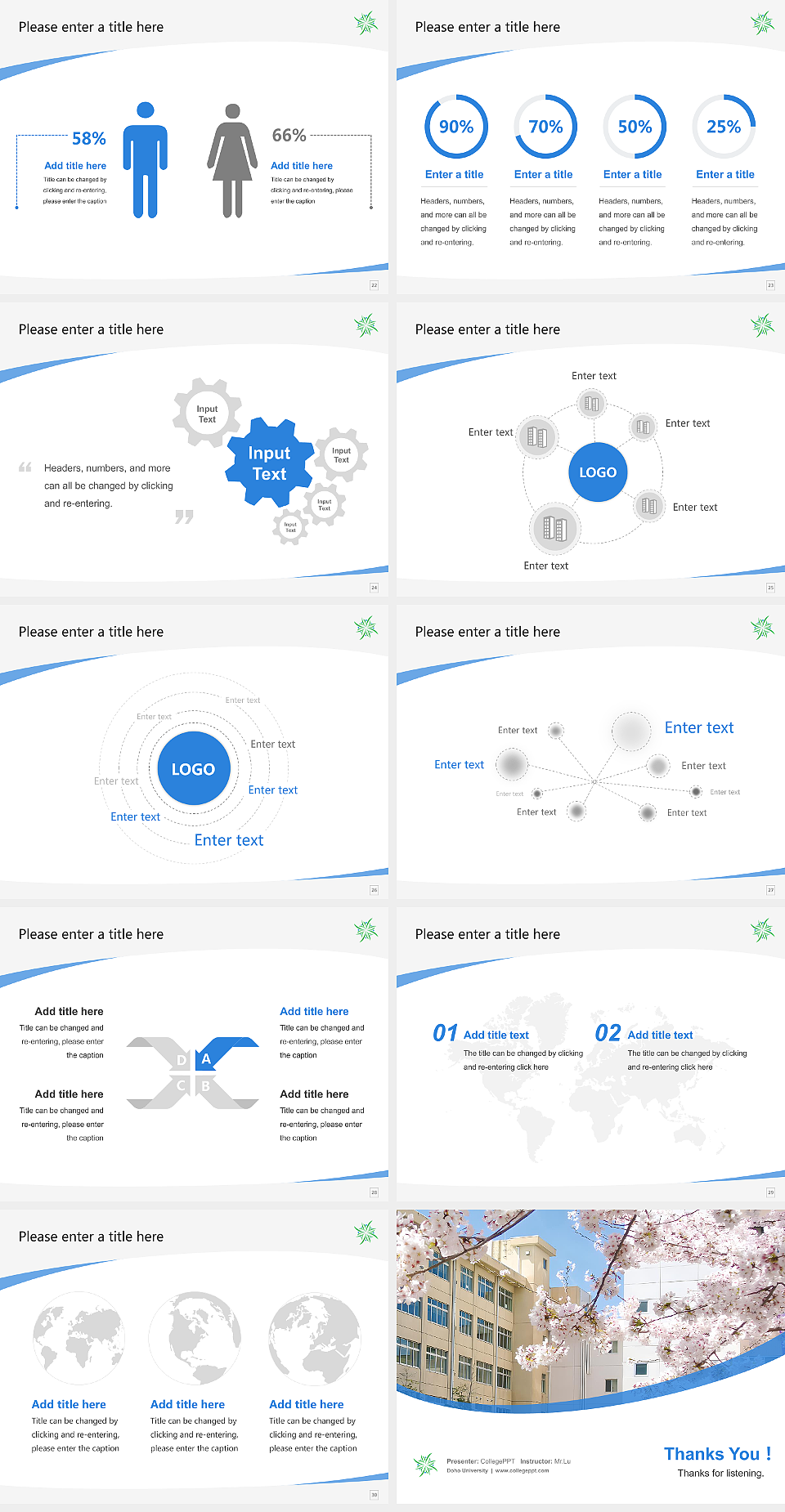 Doho University Course/Courseware Creation PPT Template_Slide preview image4