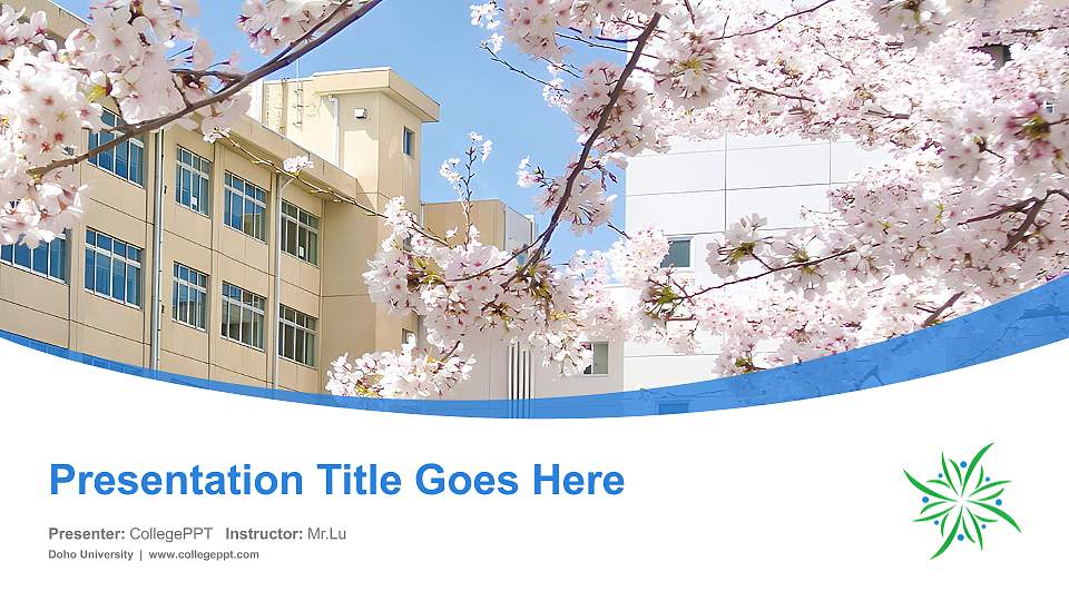 Doho University Course/Courseware Creation PPT Template16:9 ratio PPT effect preview image1
