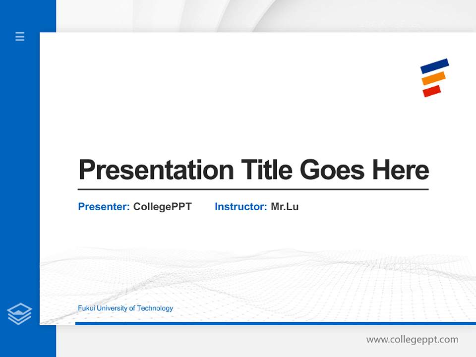Fukui University of Technology Thesis Proposal/Graduation Defense PPT Template4:3 ratio PPT effect preview image5