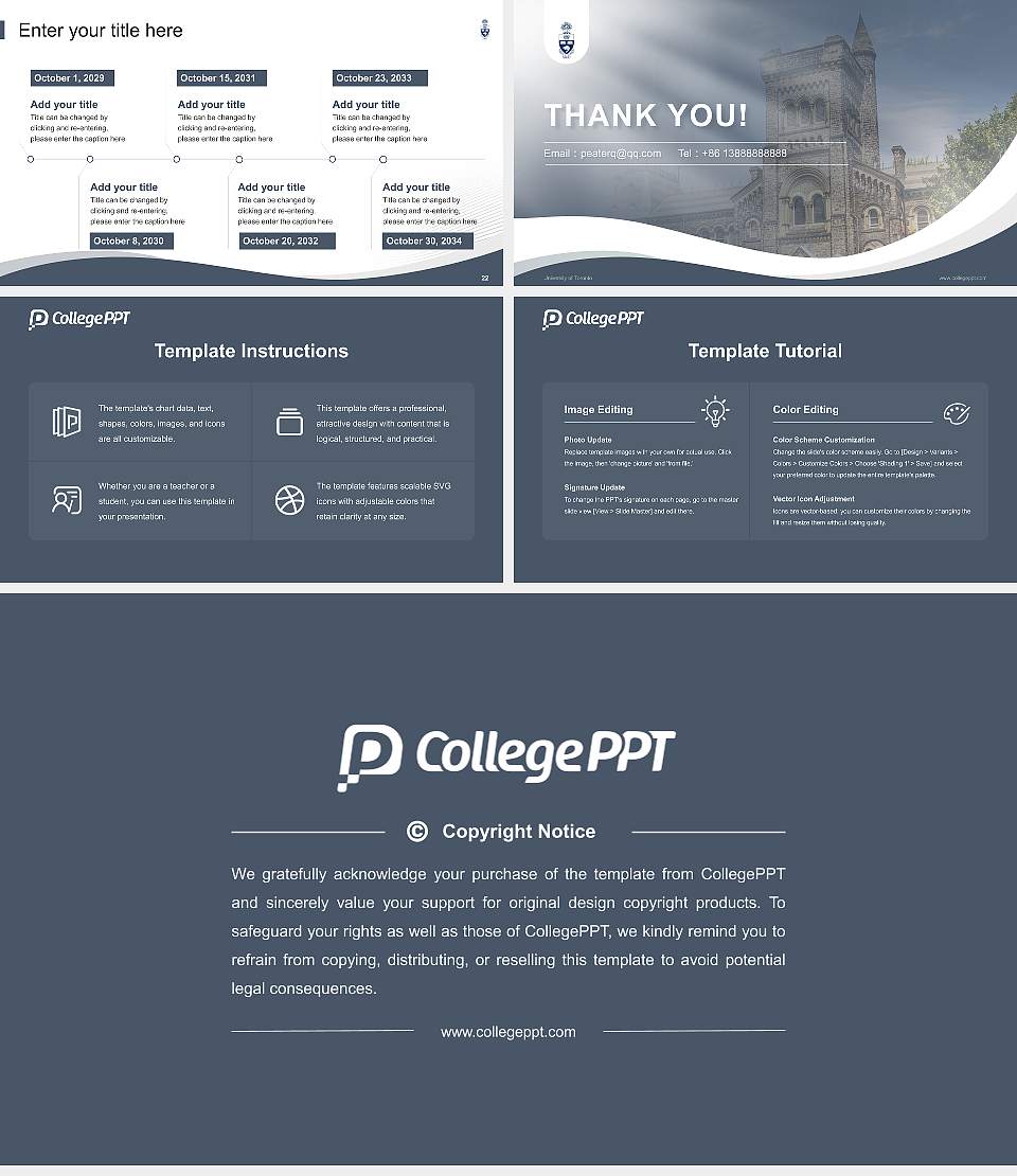 University of Toronto Lecture Sharing and Networking Event PPT Template16:9 ratio PPT effect preview image4