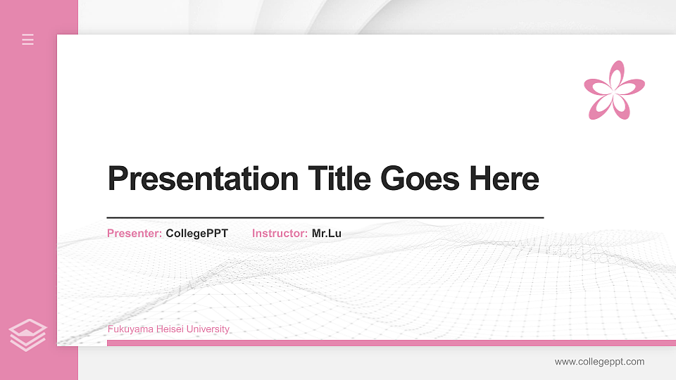 Fukuyama Heisei University Thesis Proposal/Graduation Defense PPT Template_Slide preview image1