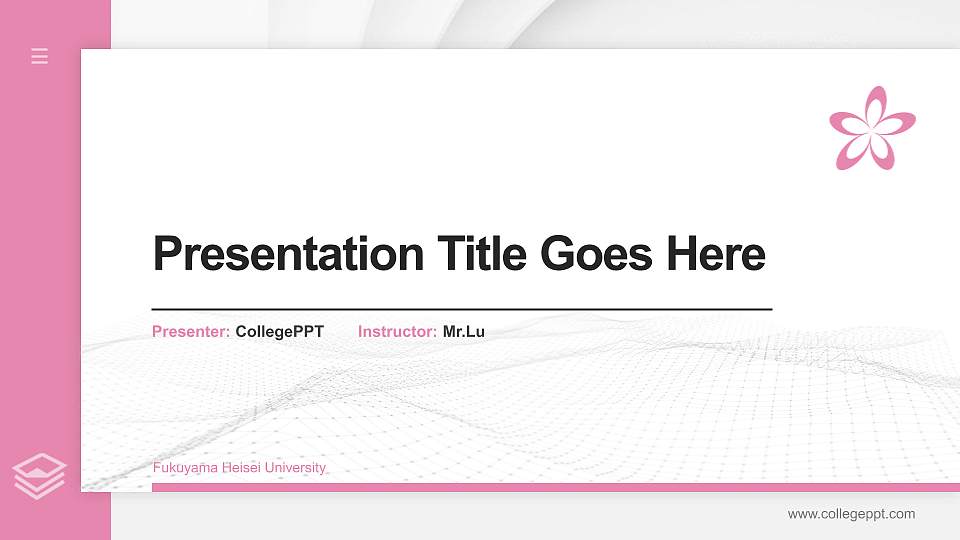 Fukuyama Heisei University Thesis Proposal/Graduation Defense PPT Template16:9 ratio PPT effect preview image