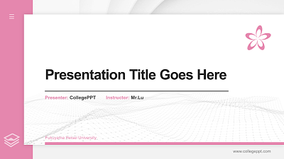 Fukuyama Heisei University Thesis Proposal/Graduation Defense PPT Template