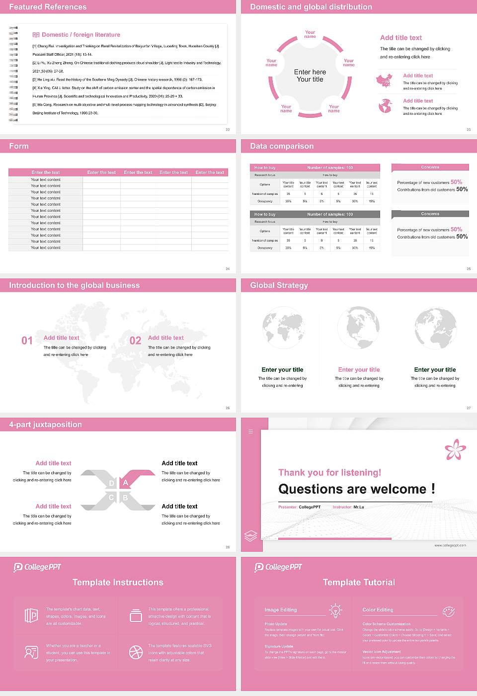 Fukuyama Heisei University Thesis Proposal/Graduation Defense PPT Template16:9 ratio PPT effect preview image4