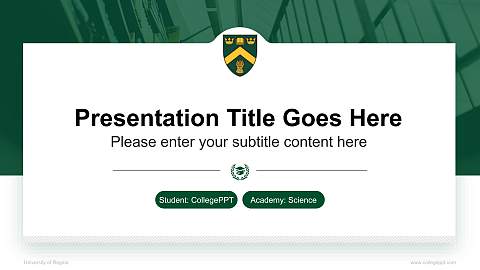 University of Regina National Scholarship Defense PPT Template