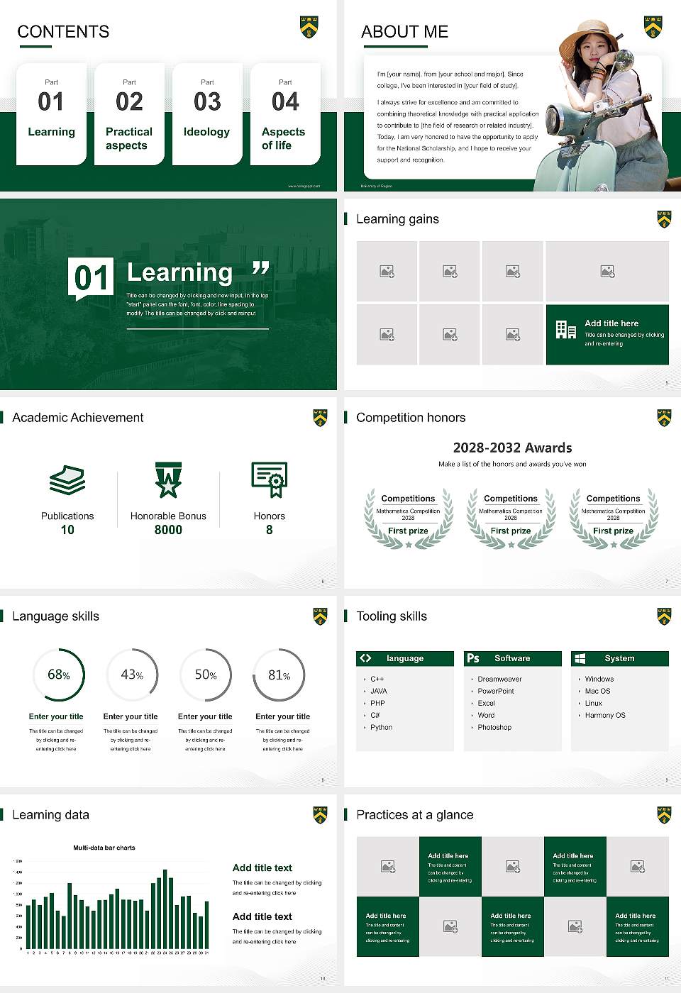 University of Regina National Scholarship Defense PPT Template16:9 ratio PPT effect preview image2