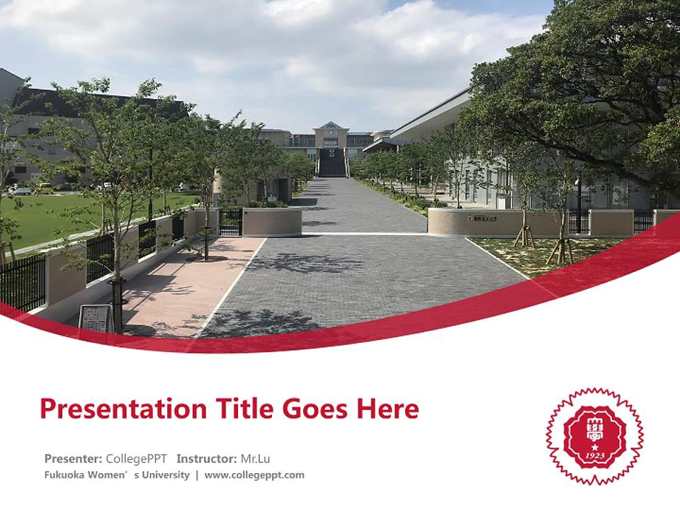 Fukuoka Women’s University Course/Courseware Creation PPT Template4:3 ratio PPT effect preview image5