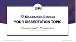 London South Bank University Graduation Thesis Defense PPT Template