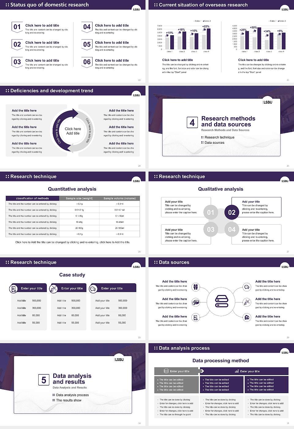 London South Bank University Graduation Thesis Defense PPT Template16:9 ratio PPT effect preview image4