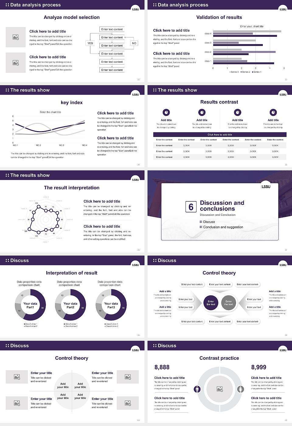 London South Bank University Graduation Thesis Defense PPT Template16:9 ratio PPT effect preview image5