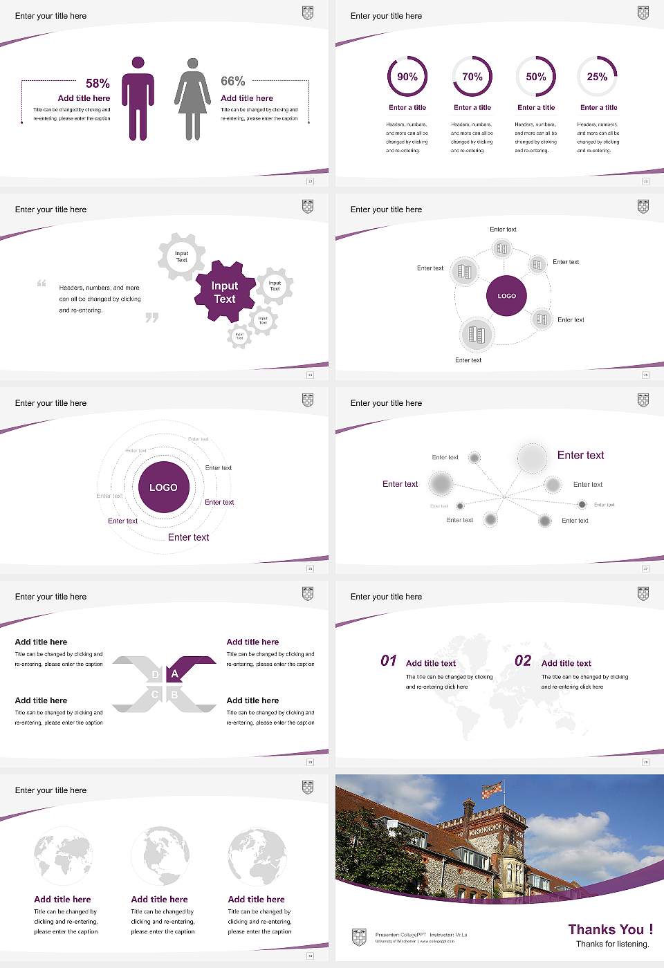 University of Winchester Course/Courseware Creation PPT Template16:9 ratio PPT effect preview image4