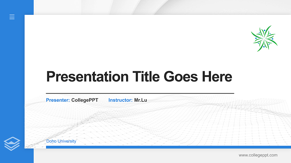 Doho University Thesis Proposal/Graduation Defense PPT Template_Slide preview image1