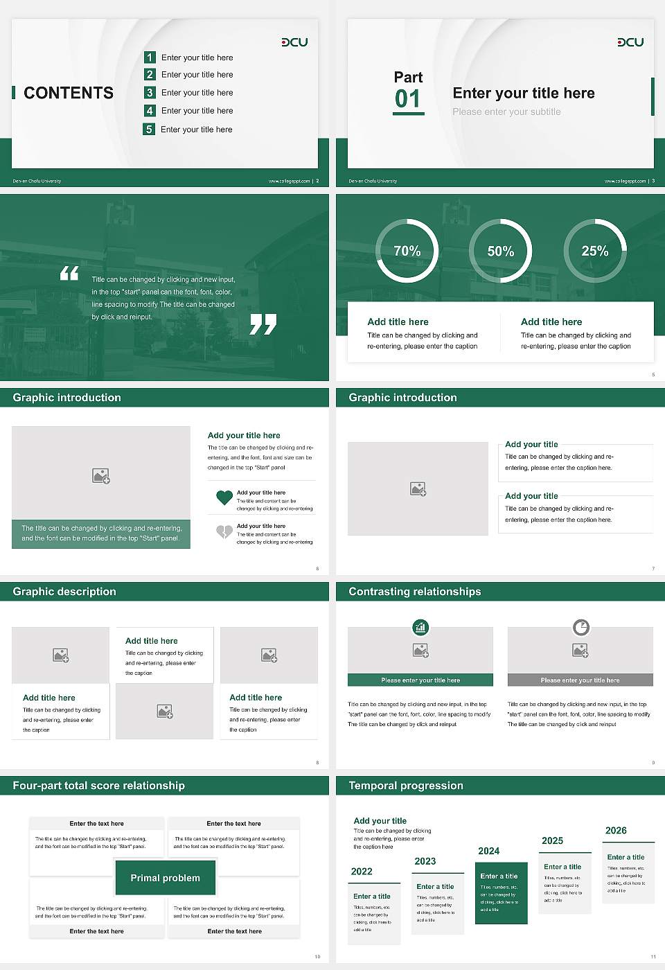 Den-en Chofu University Thesis Proposal/Graduation Defense PPT Template16:9 ratio PPT effect preview image2